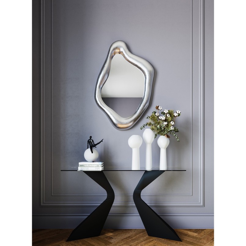 Miroir Hologram argenté 119x76cm Kare Design