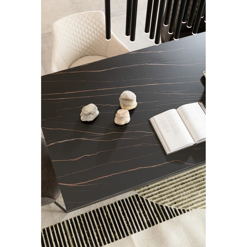 Table Gloria Ceramic noir 200x100cm