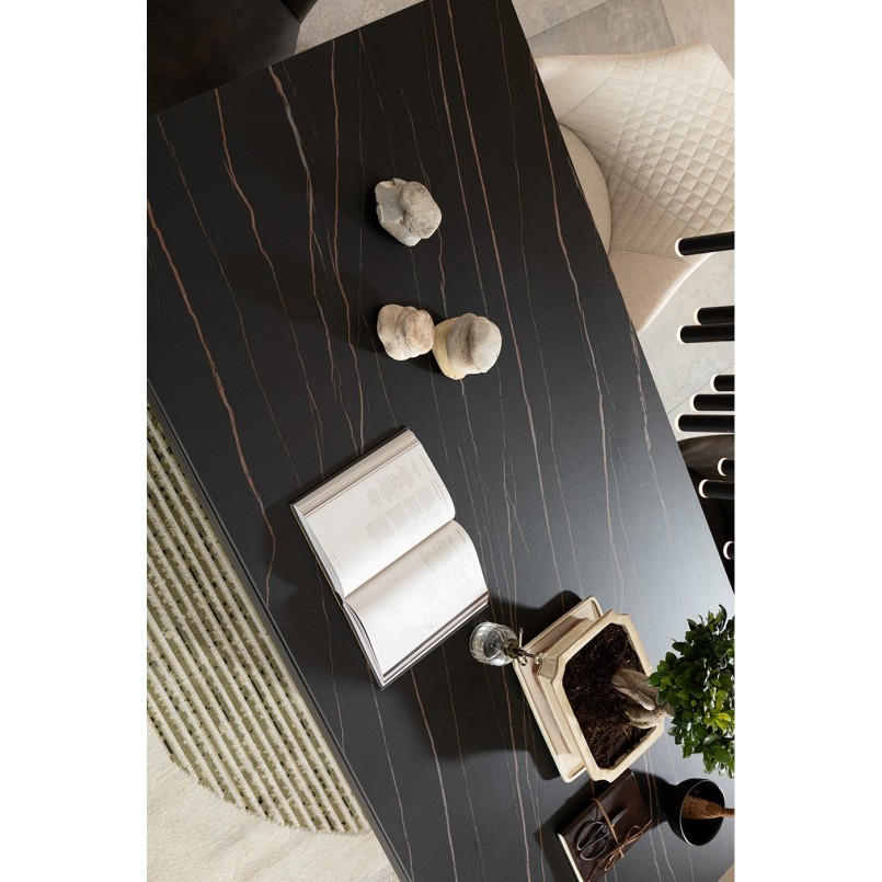 Table Gloria Ceramic noir 200x100cm