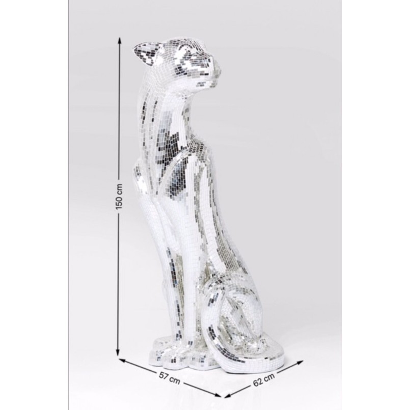 Deco Figurine Mosaic Welcome Panther Right XL Kare Design