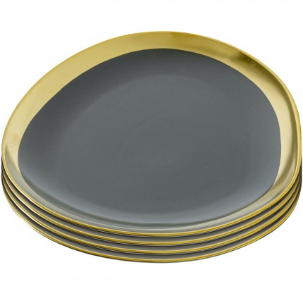Plate Vibrations Ø21cm green (4/Set) Kare Design