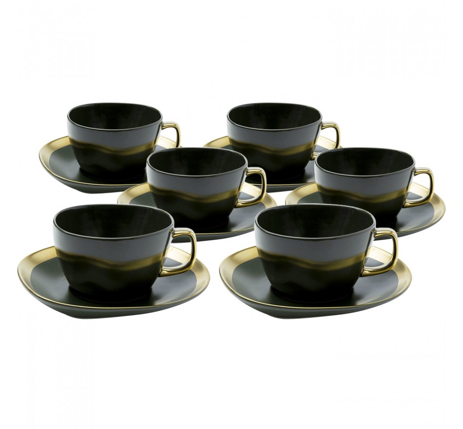 Koffiekoppen Vibrations groen (6/Set) Kare Design