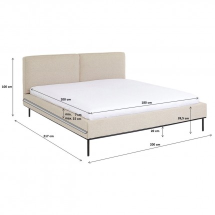 Bed East Side beige Kare Design