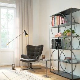 Fauteuil pivotant Oscar velours nooir