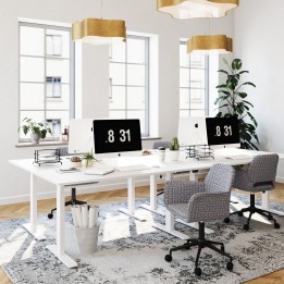 Bureau Office blanc blanc 120x70