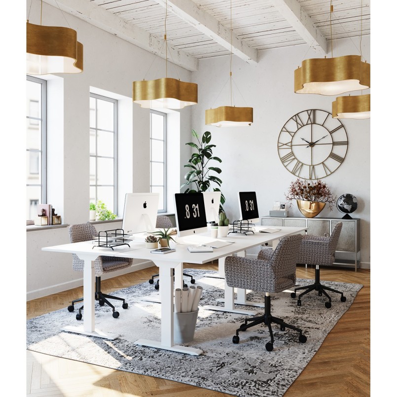 Bureau Office blanc blanc 120x70