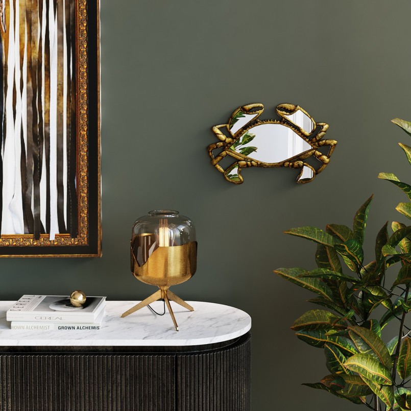 Lampe de table Goblet Ball dorée Kare Design