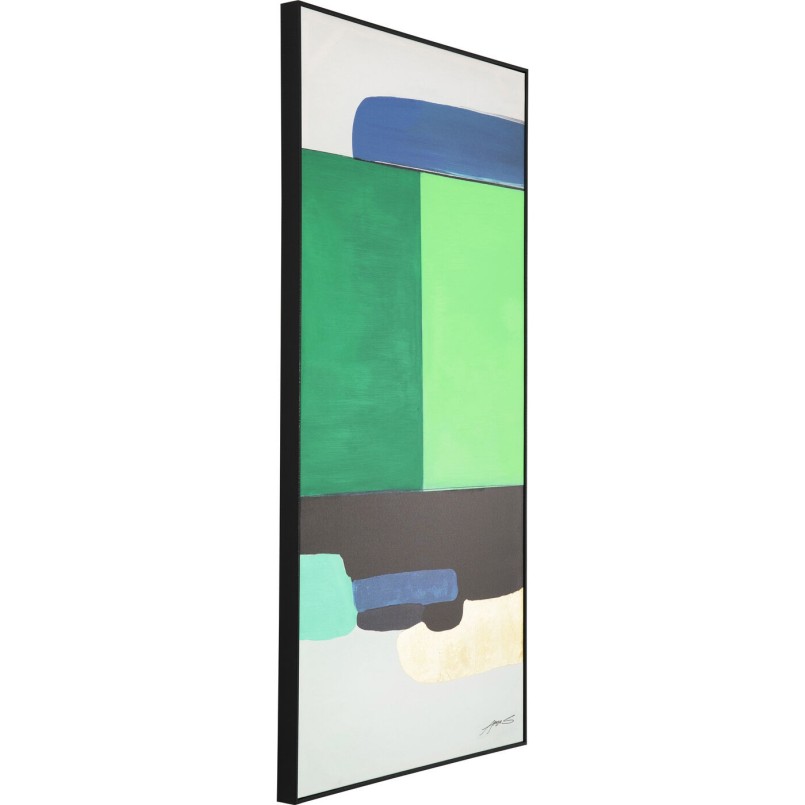 Tableau encadré Abstract Shapes vert 73x143cm