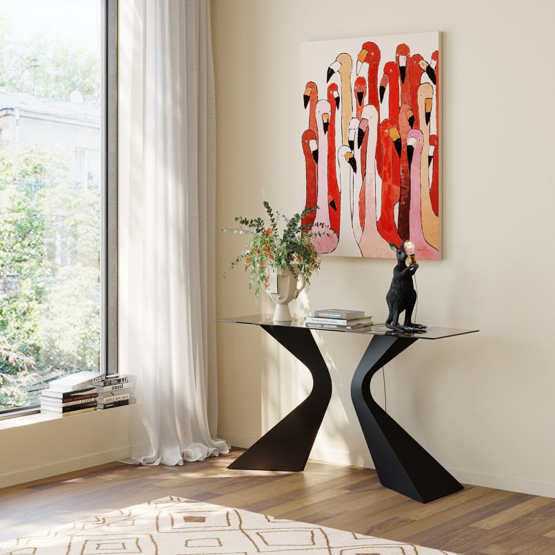 Console Gloria noir 140x81cm