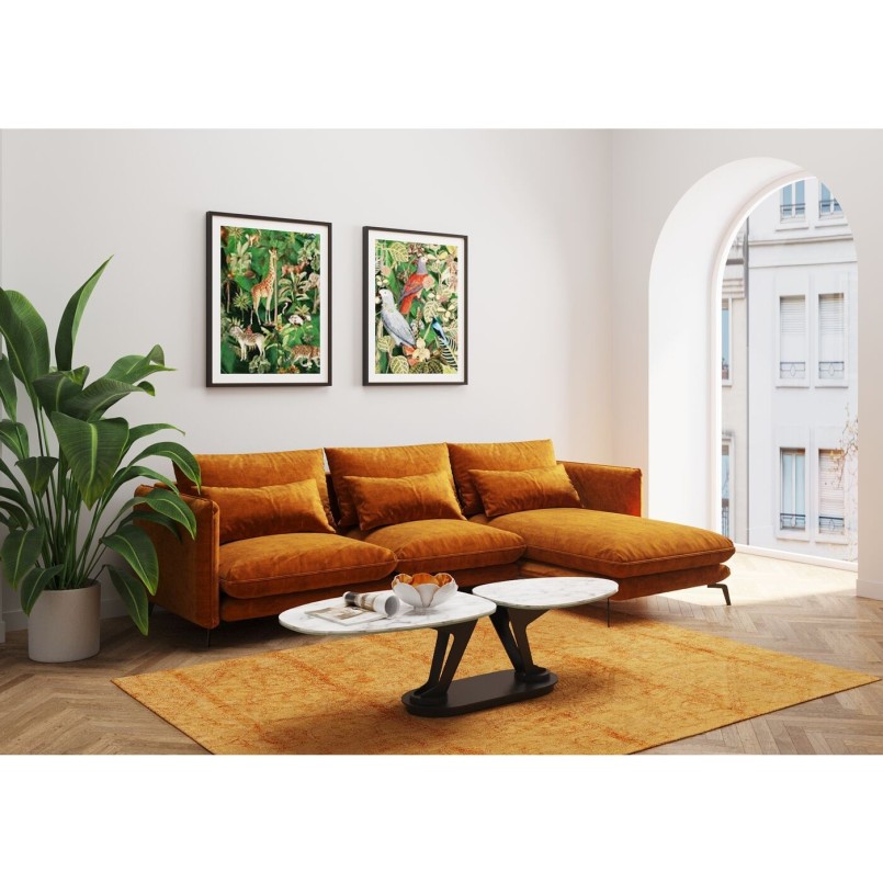 Table basse Franklin blanc 150x58cm