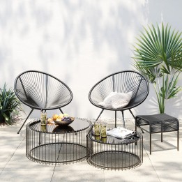 Fauteuil de jardin Acapulco noir Kare Design