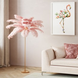 Lampadaire Feather Palm fuchsia 165cm