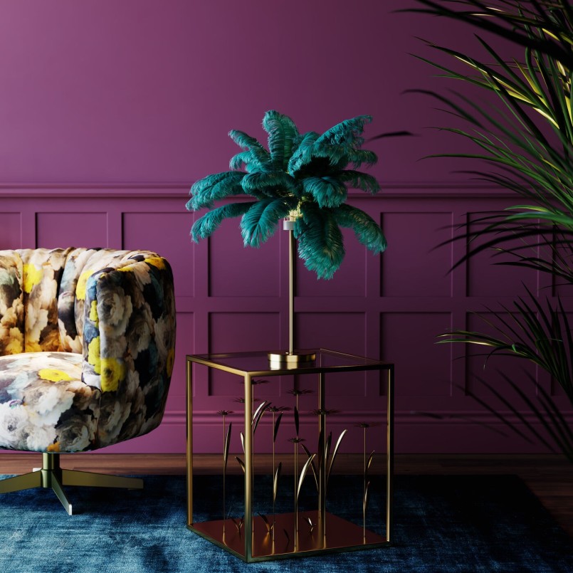 Fauteuil pivotant Peony jaune