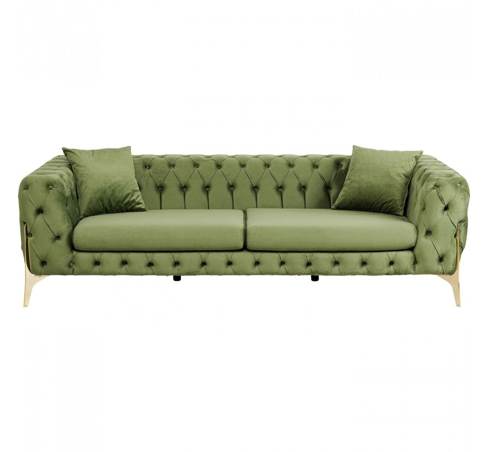 Sofa Bellissima 3-Seater velvet Green Kare Design