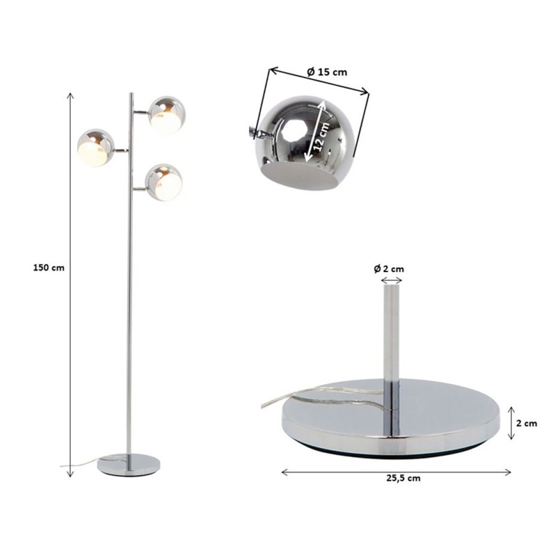 Lampadaire Calotta Chrome Kare Design
