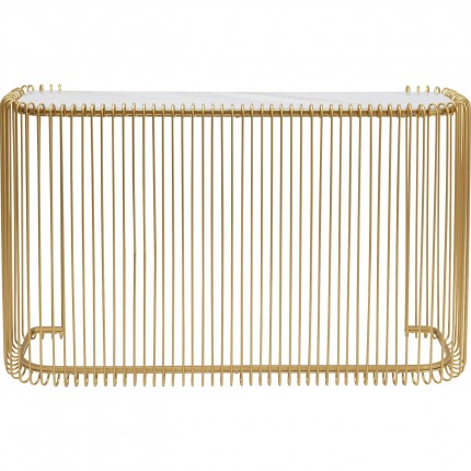 Console Wire goud 142x43cm Kare Design