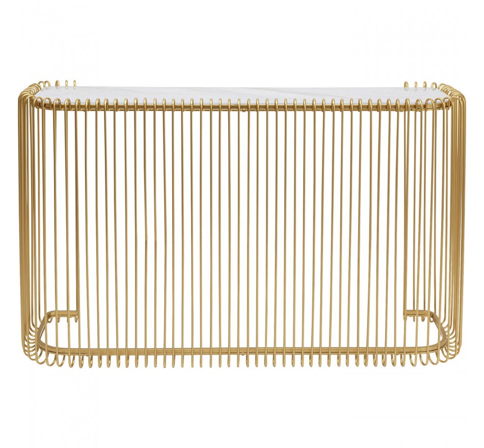 Console Wire goud 142x43cm Kare Design Console Wire goud 142x43cm Kare Design