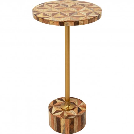 Side Table Domero Geo Ø25cm brown gold Kare Design Side Table Domero Geo Ø25cm brown gold Kare Design