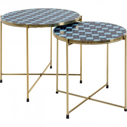 Side Table Priya Blue (2/Set) Kare Design