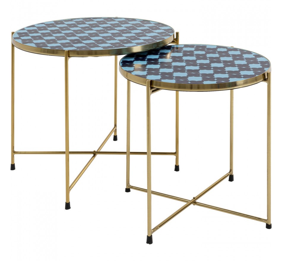 Side Table Priya Blue (2/Set) Kare Design Side Table Priya Blue (2/Set) Kare Design