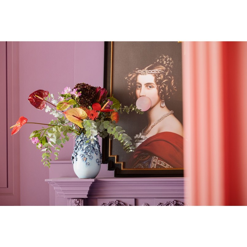 Vase Butterflies bleu clair 35cm Kare Design