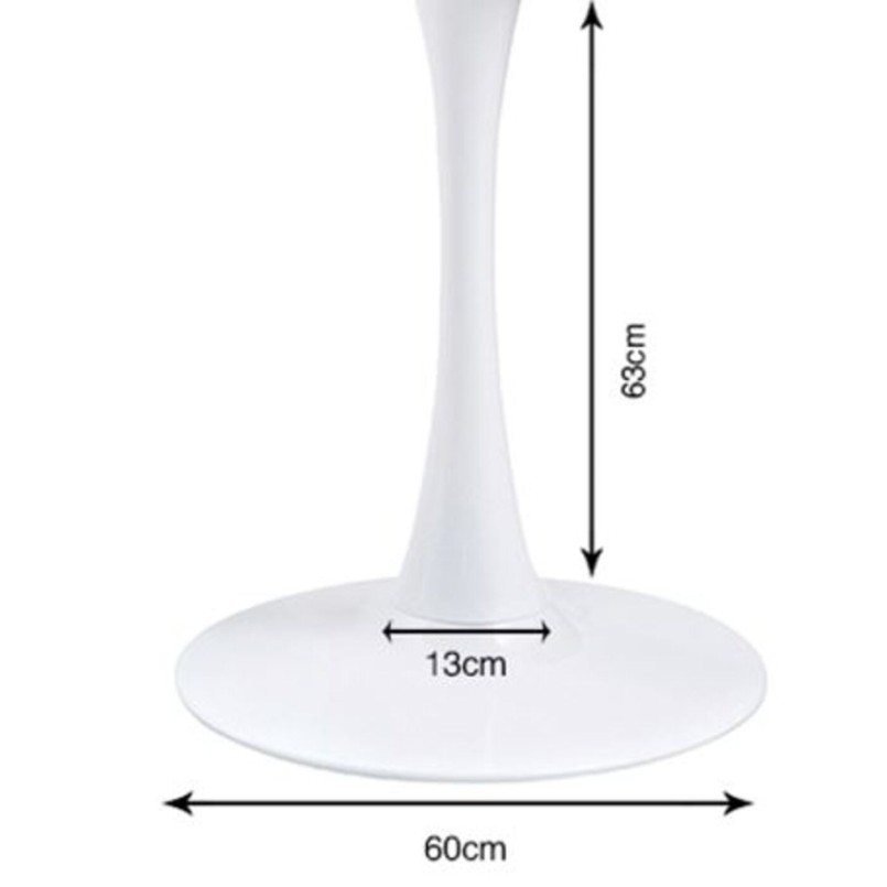 Table Schickeria look chêne blanc Ø110cm
