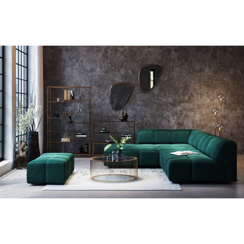 Canapé d angle Belami vert foncé gauche 265cm