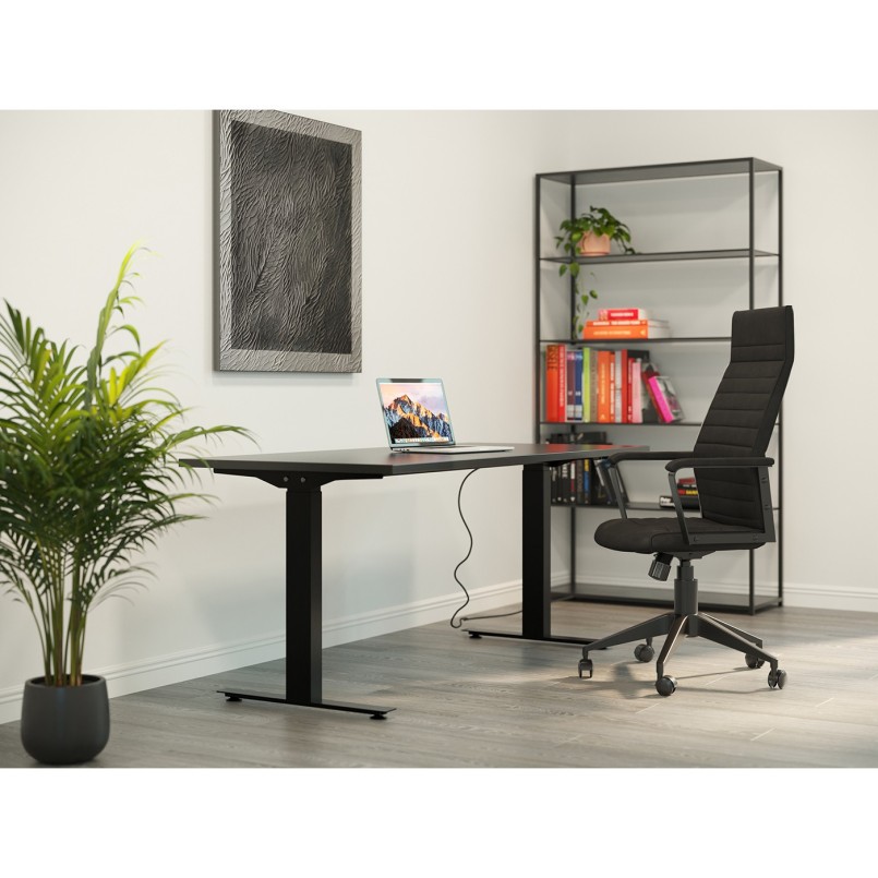 Desk Office Black Black 140x60cm
