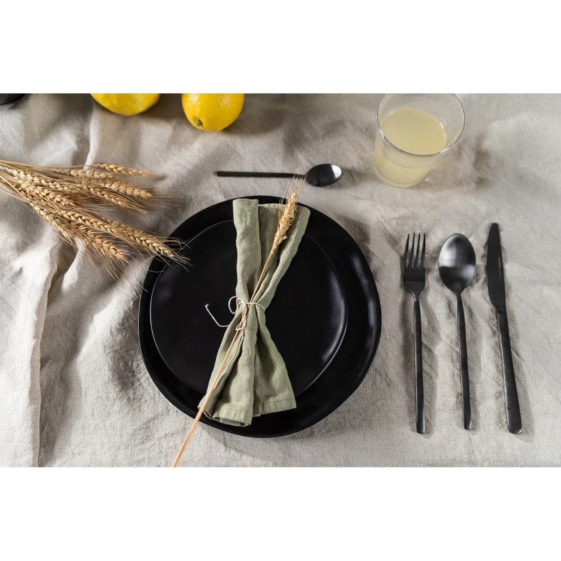 Couverts Gloria noir (16-pcs)