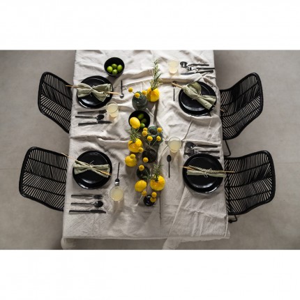Plate Organic Ø20cm black (6/Set) Kare Design