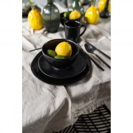 Plate Organic Ø20cm black (6/Set) Kare Design