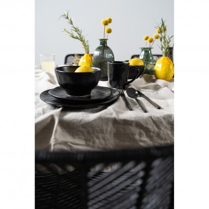 Plate Organic Ø20cm black (6/Set) Kare Design