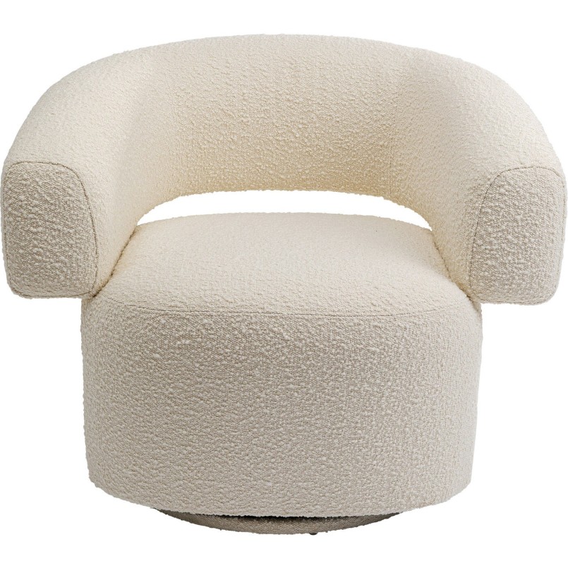 Fauteuil pivotant Maye crème