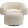 Fauteuil pivotant Maye crème