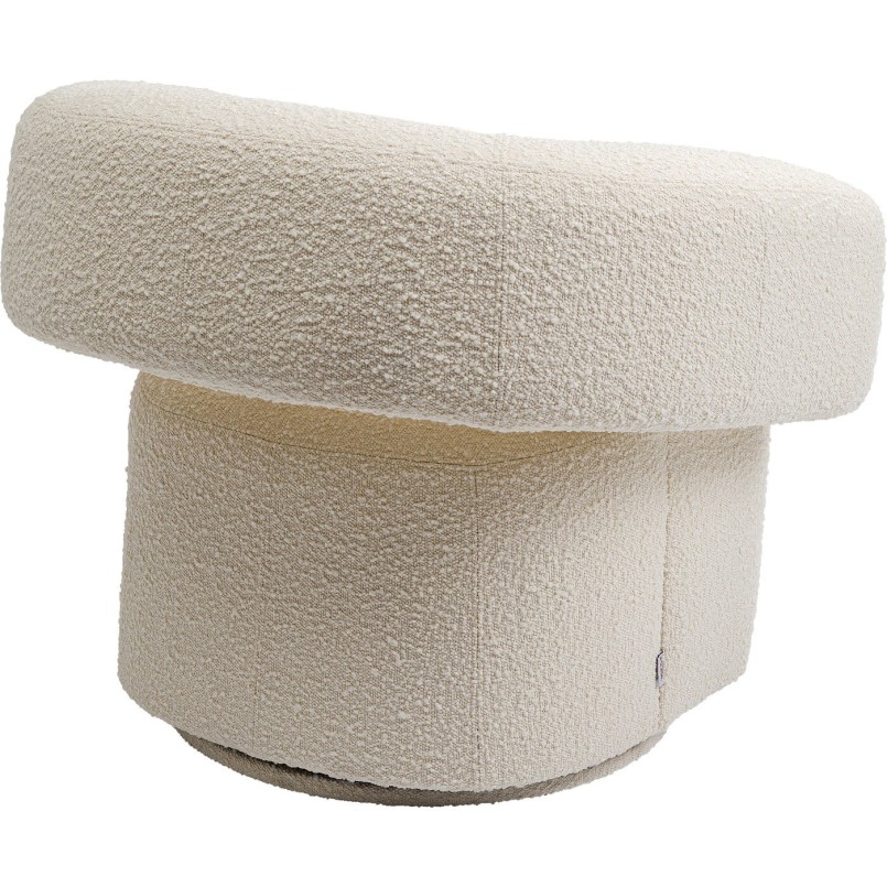 Fauteuil pivotant Maye crème