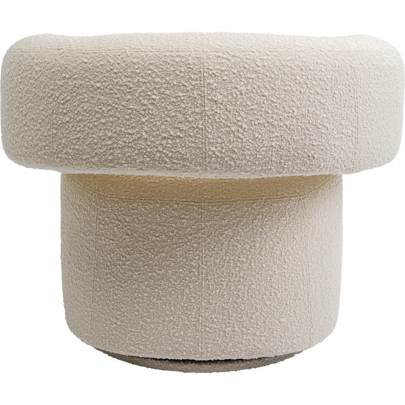 Fauteuil pivotant Maye crème
