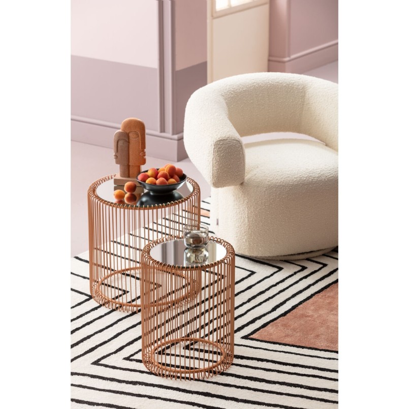 Fauteuil pivotant Maye crème