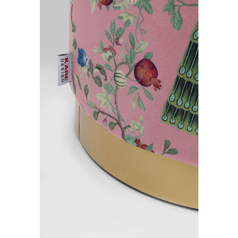 Tabouret Cherry Peacock laiton Ø32cm