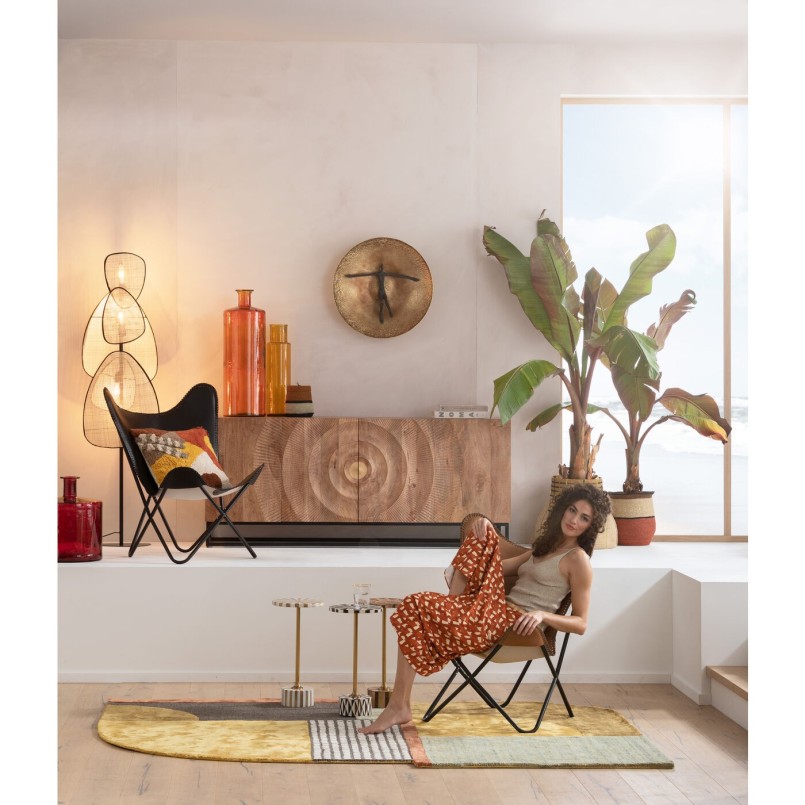 Objet mural Umano laiton Ø59cm