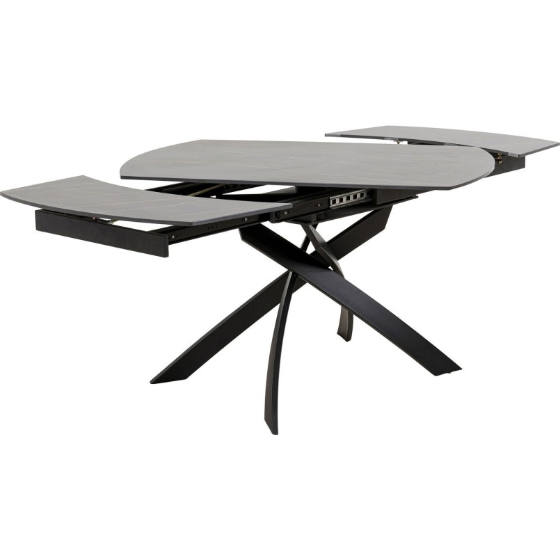Table à rallonges Twist noir 120(30+30)x90cm