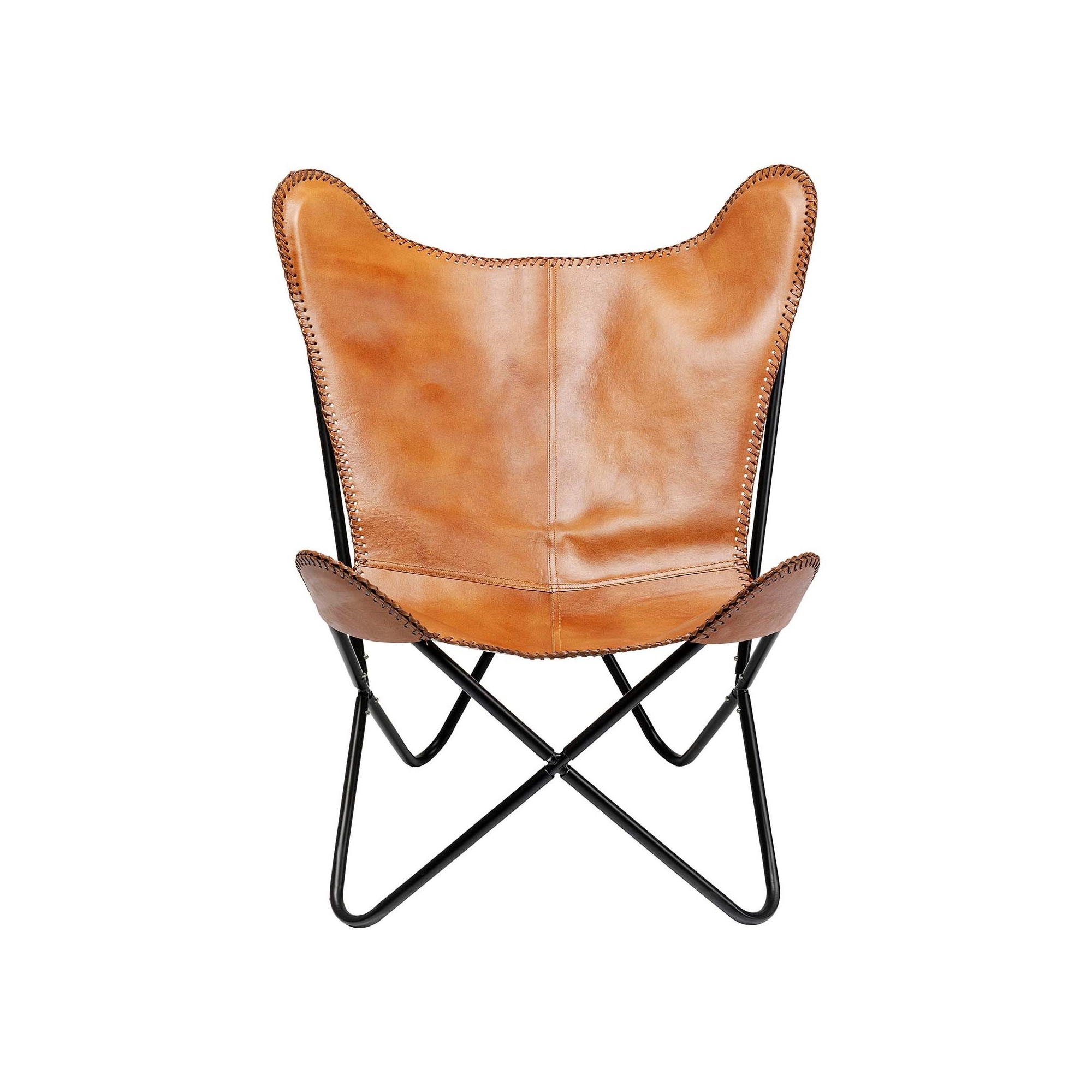 Fauteuil California cuir marron