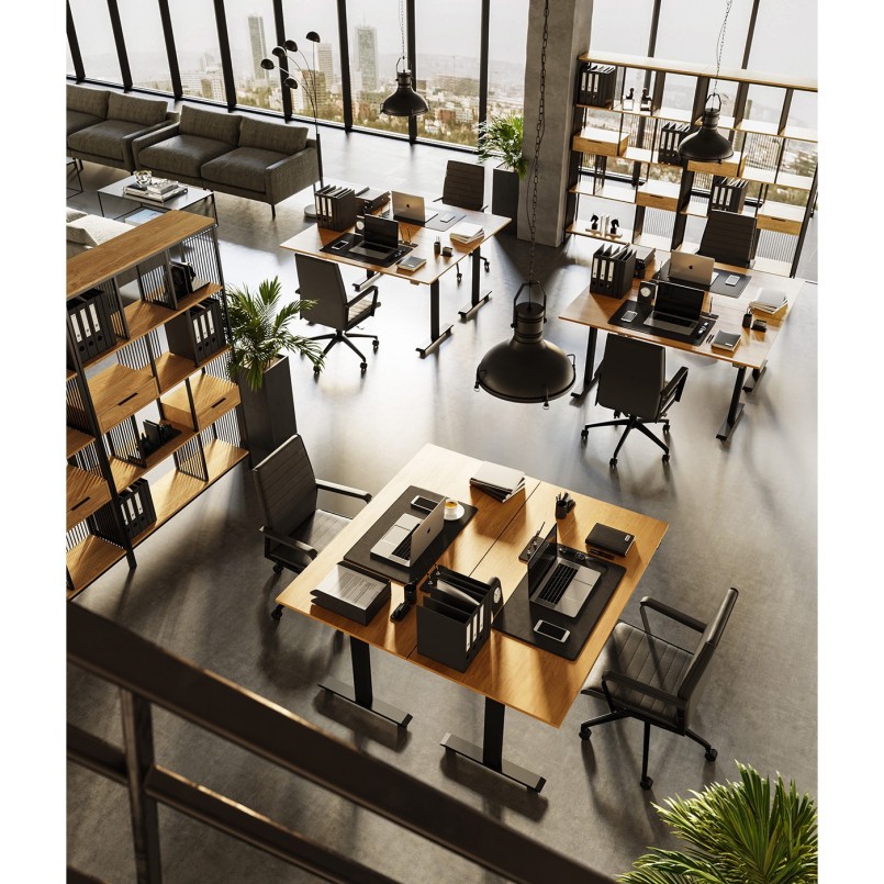 Table Office Symphony chêne noir 160x80