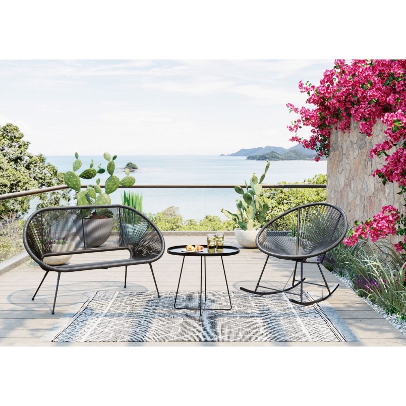 Chaise à bascule Acapulco noir