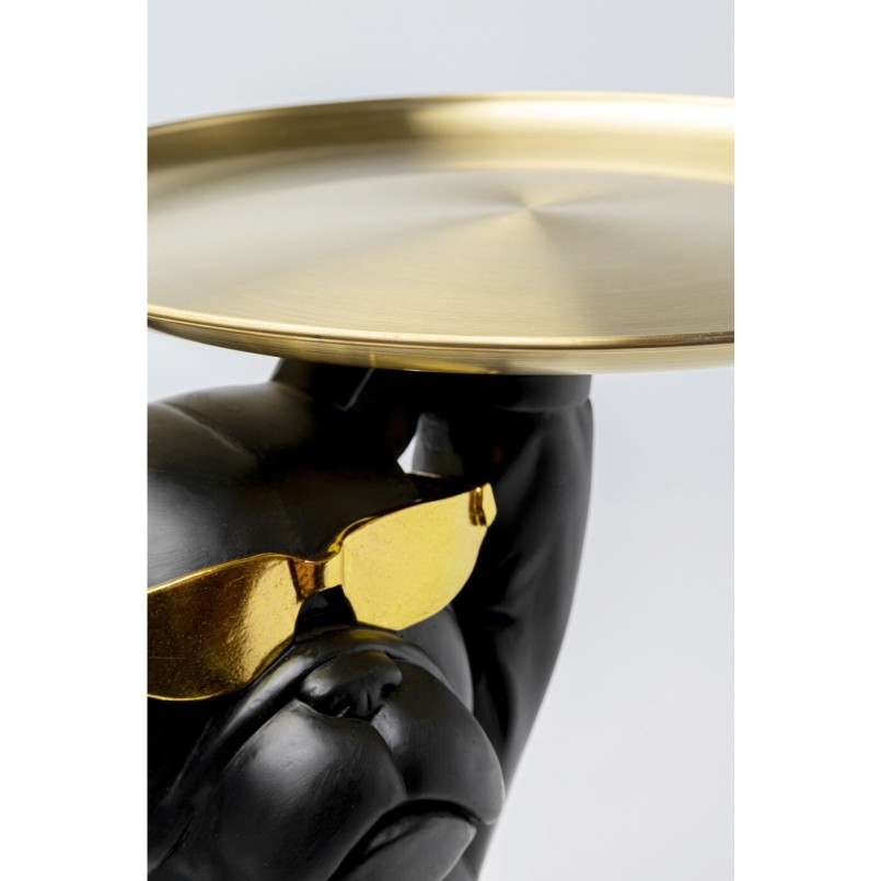 Table d appoint Cool Bulldog Tray noir 34x55cm