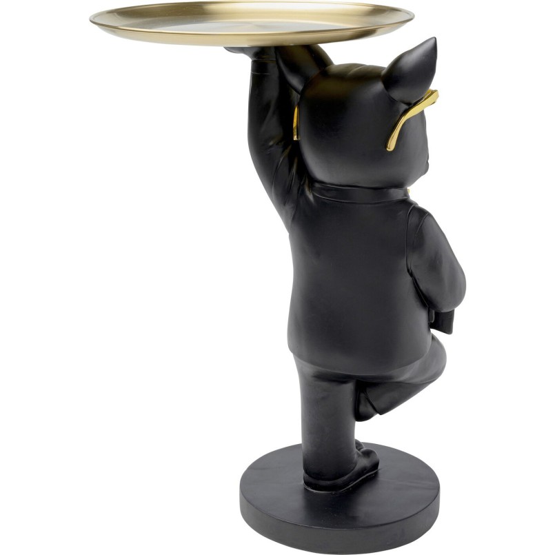 Table d appoint Cool Bulldog Tray noir 34x55cm