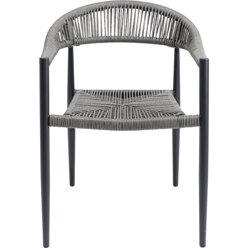 Chaise a. acc. Palma gris