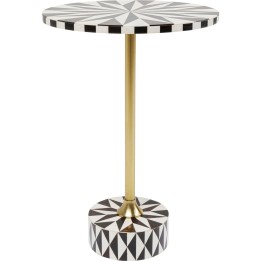 Table d appoint Domero Star noir blanc Ø40cm