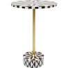 Table d appoint Domero Star noir blanc Ø40cm