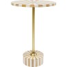 Table d appoint Domero Cirque laiton blanc Ø40cm
