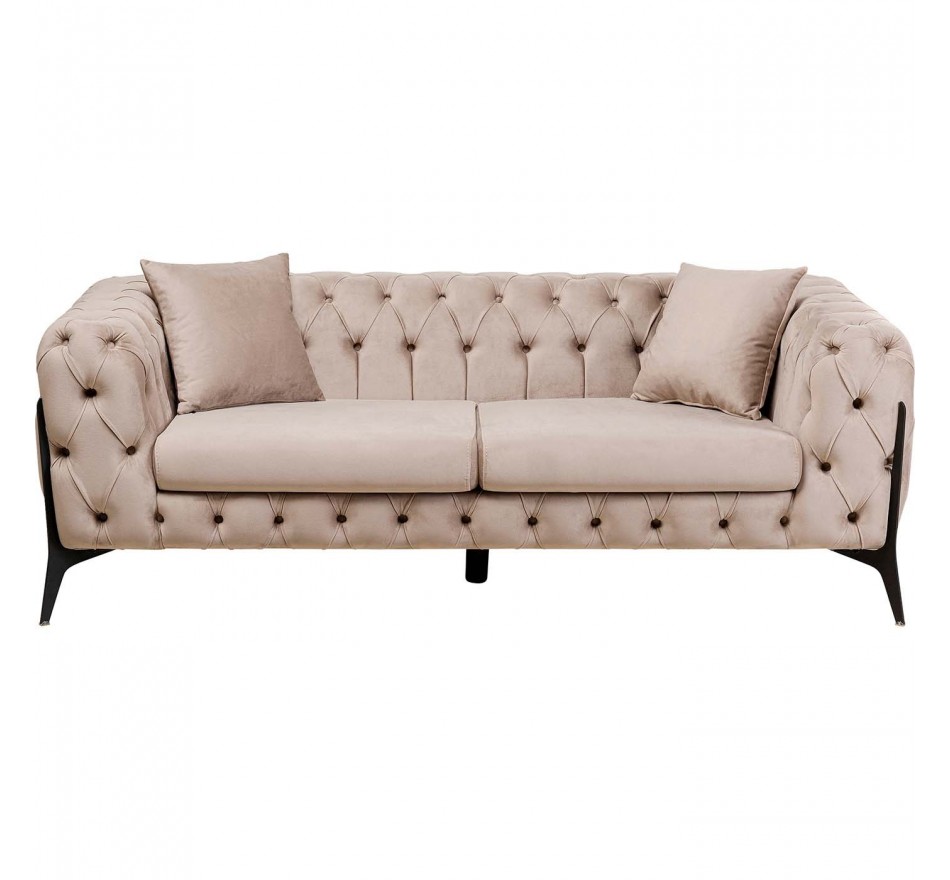 Sofa Bellissima 2-Zits fluweel beige Kare Design Sofa Bellissima 2-Zits fluweel beige Kare Design
